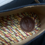 CHLOÉ WOVEN LOAFER IN BLACK DENIM AND COLORFUL RAFFIA