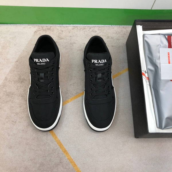 PRA PRAX 01 RE-NYLON SNEAKERS IN BLACK FABRIC