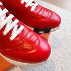 HM Bouncing Sneakers Red Embossed Sheepskin 705795