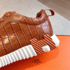 HM Bouncing Sneakers Brown Embossed Sheepskin 705798