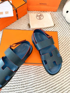 HM Genius Sandal Black Mix Charcoal Blue Leather 963538
