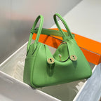 HM LINDY 30 BAG KELLY GREEN TAURILLON CLEMENCE LEATHER
