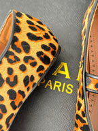 Alaia 25 Mary Jane Ballet Flat Leopard Calfskin 293239