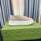 GG SNEAKER FLATFORM PASTEL PINK CANVAS