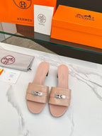 Gigi 50 Sandal Rose Cannelle Calfskin