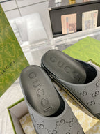 GC 25 50mm Monogram Slide Sandal Black Cowhide 292394