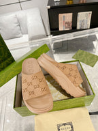 GC 25 50mm Monogram Slide Sandal Brown Cowhide 292395