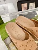 GC 25 50mm Monogram Slide Sandal Brown Cowhide 292395