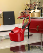 SL SUPER HIGH HEELS SANDAL RED CALFSKIN
