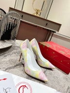 CL So Kate Pumps 120 mm Texture Leather Multicolor
