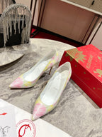 CL So Kate Pumps 120 mm Texture Leather Multicolor