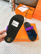 HM Chypre Sandal Blue Black Mix Purple Suede 963533