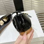 FLAT SANDALS WITH DOUBLE STRAP-DESIGN LEATHER BLACK