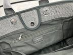 CC Deauville Tweed Bag Dark Green Leather Gold Hardware 18