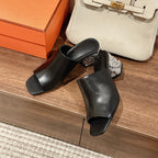 GLAM MULE 60 BLACK LAMBSKIN