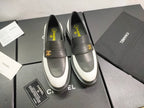 CC Moccasins 45mm White Mix Black Lambskin