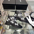 CC Rainboots Black with Embossed Logo Rubber 204070