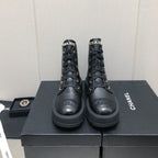 MARTIN SHORT BOOTS BLACK LAMBSKIN