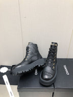 MARTIN SHORT BOOTS BLACK LAMBSKIN