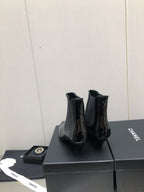 SHORT BOOTS IN BLACK SHEEPSKIN