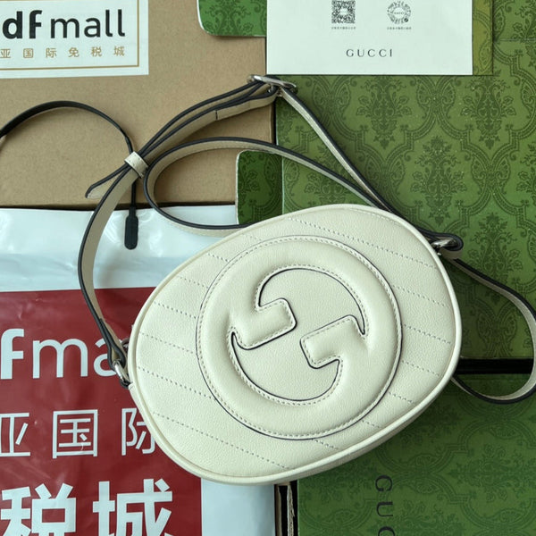 Gucci Blondie 20 Bag White Leather 239975