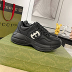 GG Rhyton Trainer Leather Black
