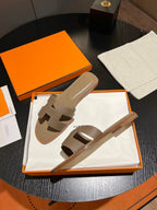 0RAN SANDAL Leather Peanut