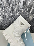 PRA RE-NYLON GABARDINE APRÈS SKI BOOTIES WHITE