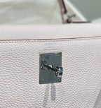 HM KELLY 28CM LIGHT PINK TOGO SILVER HARDWARE