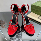 GG 105 STRAPPY SANDAL CRIMSON LAMBSKIN