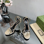 GG 105 STRAPPY SANDAL METALLIC GOLD LAMBSKIN