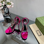 GG 105 STRAPPY SANDAL METALLIC PURPLE LAMBSKIN