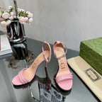 GG 105 HIGH HEEL SANDAL LIGHT PINK LAMBSKIN