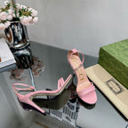 GG 105 HIGH HEEL SANDAL LIGHT PINK LAMBSKIN