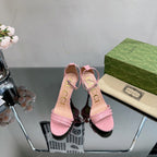 GG 105 HIGH HEEL SANDAL LIGHT PINK LAMBSKIN