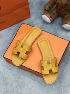 0ran sandal yellow suede goatskin