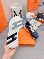 HM Bouncing Sneaker In Grey Lambskin 106433
