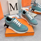 HM Bouncing Sneaker In Dark Turquoise Silk Lambskin 106445