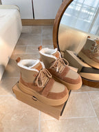 UGG Tasman-inspired Platform Boots Brown Beige Suede 512832