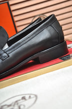 HM Men's Destin Loafer Black Cowhide 668421