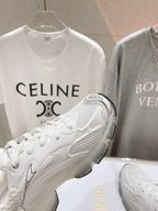 CD Vibe Sneaker White Polyester Mesh Fabric And Lambskin
