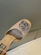 platform pump 12cm with double beige patent leather