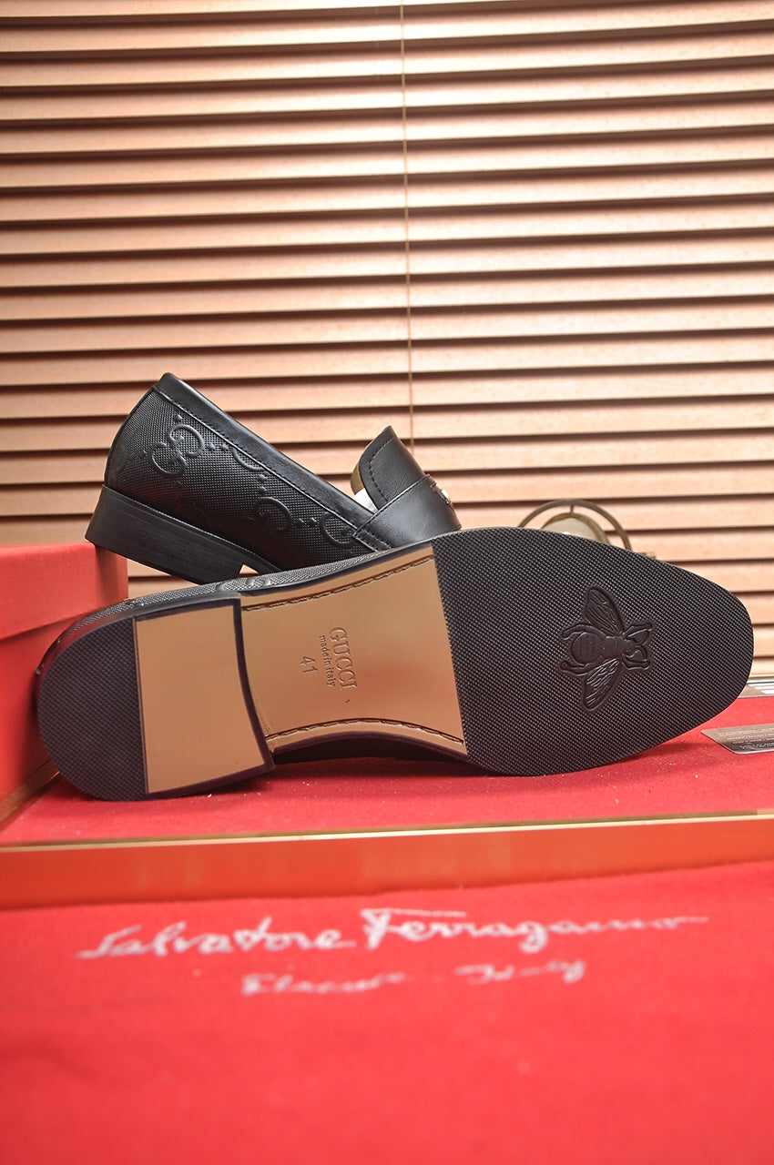 GG Men's Loafer Black Cowhide 770590