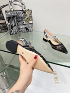CD 25 Slingback Pump Black Transparent Mesh