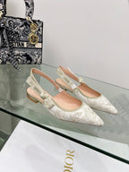 CD 25 Slingback Pump Cream Transparent Mesh