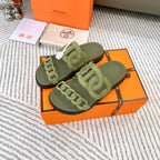 HM Extra sandal Khaki Green Suede 963522