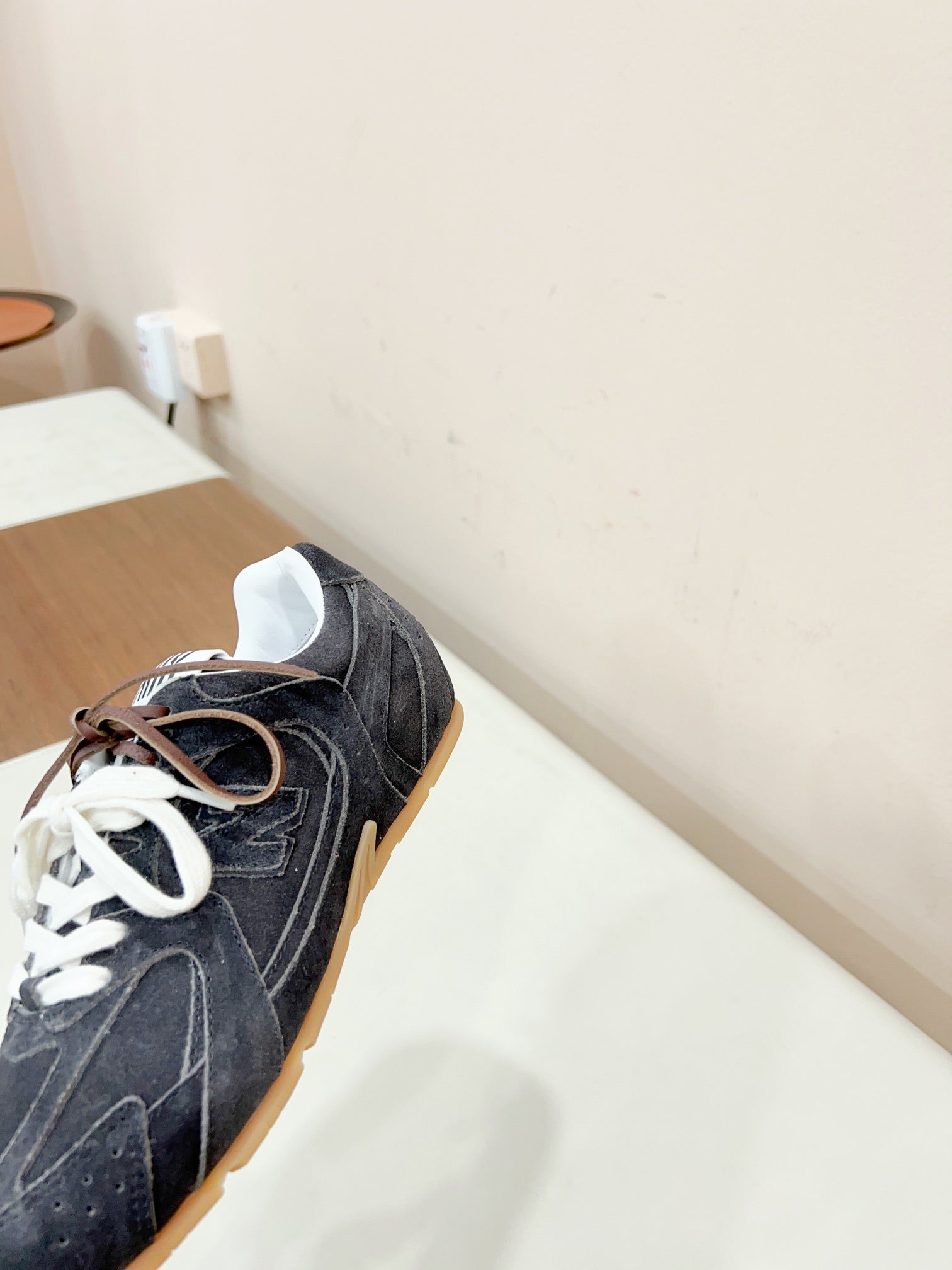 Miu Miu   x New Balance Sneakers Dark Gray Yellow Cowhide Suede