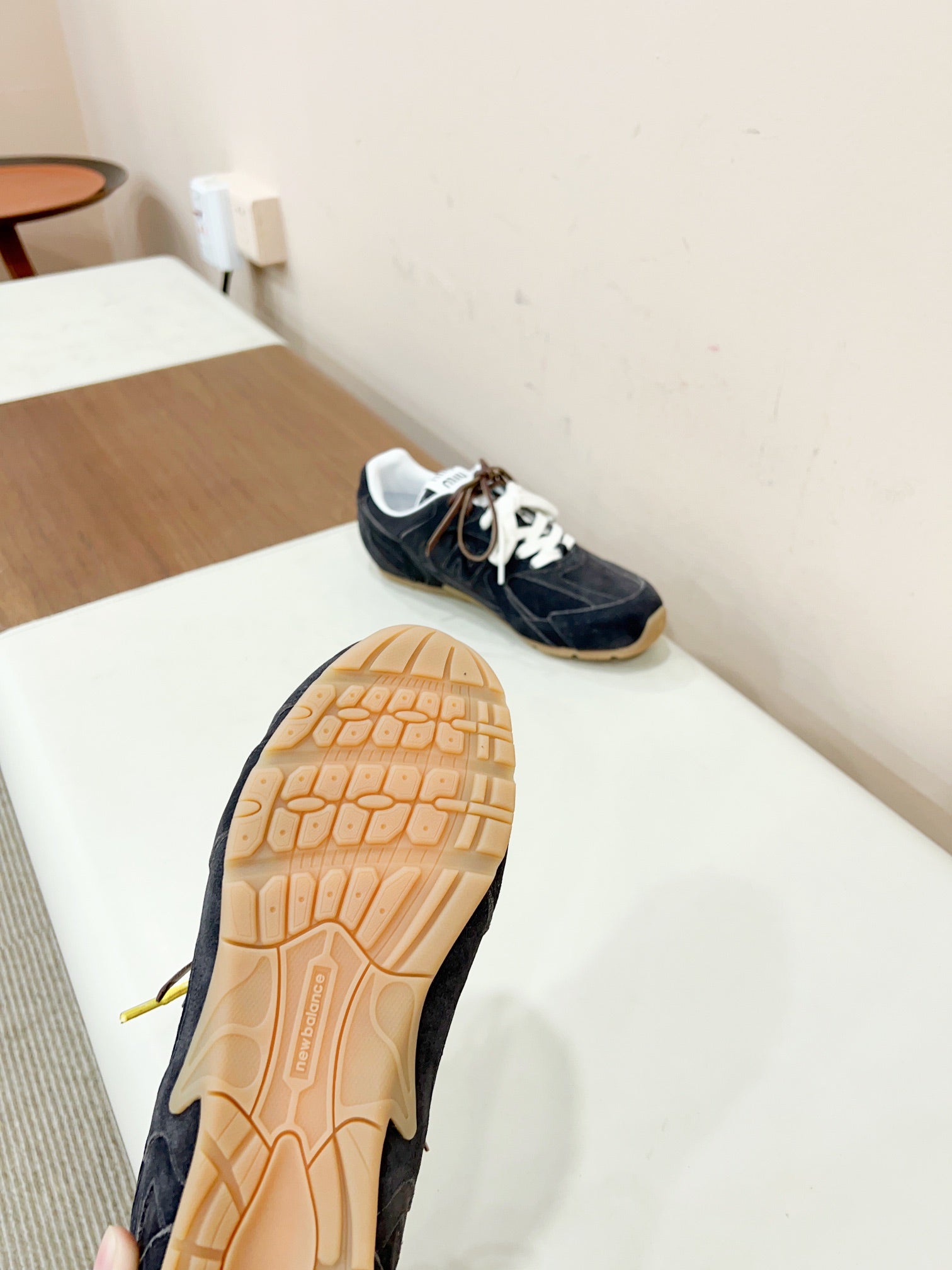 Miu Miu   x New Balance Sneakers Dark Gray Yellow Cowhide Suede