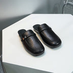Lena Mule Black Leather