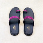 HM Men's Open-toe Sandals Pink Rubber Sheepskin 561661